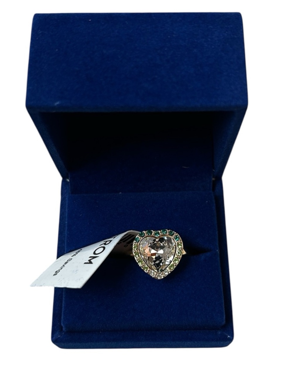 Kurt Geiger London Heart Halo Cocktail Ring NWT Size 8